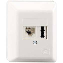 Rutenbeck IAE/UAE8(6)#13311101 zásuvka telefonu upevnění pomocí šroubů čistě bílá