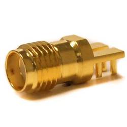 Mueller Electric BU-1420761801 adaptérový konektor, SMA zásuvka - deska tištěných spojů, mosaz