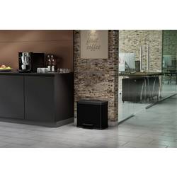 Hailo öko duo plus L 6302600 odpadkový koš, 26 l, ocelový plech, (d x š x v) 470 x 470 x 430 mm, černá, otevírání pedálem, 1 ks