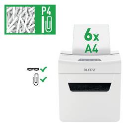 Leitz IQ 6X Protect Premium P4 skartovačka 6 listů na kousky 4 x 40 mm P-4 10 l Křížový řez sponky do sešívačky, kancelářské sponky