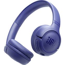 JBL Tune 530 sluchátka otevřená (On Ear) Bez kabelu, Bluetooth® modrá Redukce šumu mikrofonu složitelná telefon