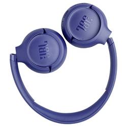 JBL Tune 530 sluchátka otevřená (On Ear) Bez kabelu, Bluetooth® modrá Redukce šumu mikrofonu složitelná telefon
