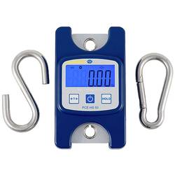 PCE Instruments PCE-HS 50N jeřábová váha PCE-HS 50N Max. váživost 50 kg Rozlišení 20 g na baterii modrá