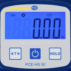 PCE Instruments PCE-HS 50N jeřábová váha PCE-HS 50N Max. váživost 50 kg Rozlišení 20 g na baterii modrá