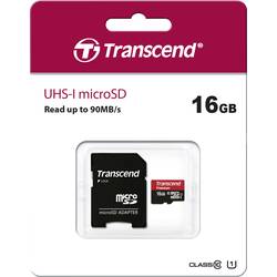 Transcend Premium paměťová karta microSDHC Retail 16 GB Class 10, UHS-I vč. SD adaptéru