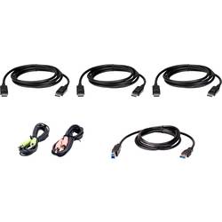 ATEN KVM kabel [1x DisplayPort, jack zástrčka 3,5 mm, USB - 1x DisplayPort, jack zástrčka 3,5 mm, USB] 1.8 m černá