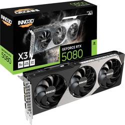 Inno 3D grafická karta Nvidia RTX 5080 X3 16GB G 16 GB GDDR7 RAM PCIe x16 HDMI® 2.1, DisplayPort 2.1 NVIDIA G-Sync , přetaktovaná