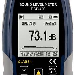 PCE Instruments hlukoměr datový záznamník 22 - 136 dB mini USB