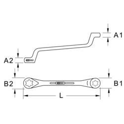 KS Tools 9110364 911.0364 oboustranný očkový klíč Délka klíče (cm) (jen pro nadpis) 14 - 18 mm