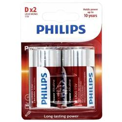 Philips Power LR20 baterie velké mono D alkalicko-manganová 1.5 V 2 ks