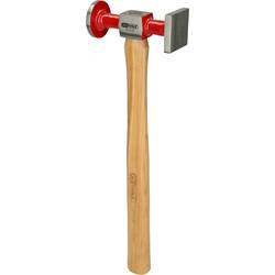 KS Tools 140.2134 Standardní kladivo karoserie, velké kulaté, hranaté, vyklenuté, 325 mm