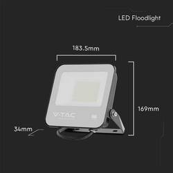 V-TAC VT-4455 23216 LED reflektor Energetická třída (EEK2021): D (A - G) 50 W Barvy světla (LED svítidlo): neutrální bílá