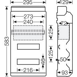 Hensel 6100432 KV 9330 malý rozváděč na omítku Počet modulů (šířka) = 24 Počet řádků = 2 Obsah 1 ks