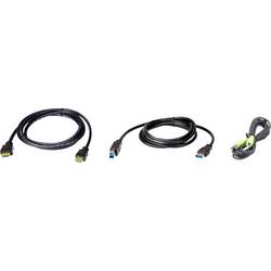 ATEN KVM kabel [1x HDMI®, jack zástrčka 3,5 mm, USB - 1x HDMI®, jack zástrčka 3,5 mm, USB] 1.8 m černá