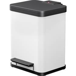 Hailo Öko duo plus M 6222300 odpadkový koš, 18 l, ocelový plech, (d x š x v) 320 x 320 x 430 mm, bílá, otevírání pedálem, 1 ks