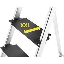 Hailo L100 TOPLINE 8050-707 hliník štafle vč. odkládacího místa na nářadí max.prac. výška: 3.5 m stříbrná, černá, červená EN 131 8.5 kg