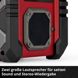Einhell TE-CR 18 Li 3407995 Akumulátorové rádio, DAB+, FM, Bluetooth, AUX, USB, červená/černá
