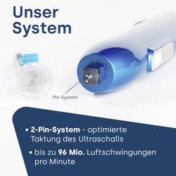 EmmiDent Metallic elektrický kartáček na zuby, sonický, bílá, modrá (metalíza), 66013