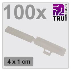 TRU COMPONENTS TC-12888600 T24CA082 ochranný štítek Potisknutelná plocha: 9.5 x 41.5 mm transparentní Počet markerů: 100 100 ks