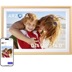 Arzopa D14 digitální fotorámeček 35.6 cm 14 palec Energetická třída (EEK2021): A (A - G) 1920 x 1200 Pixel 32 GB žluto-zlatá