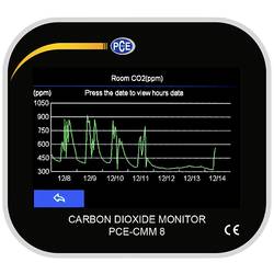 PCE Instruments PCE-CMM 8 měřič oxidu uhličitého (CO2), 0 - 9999 ppm, s USB rozhraním, bez certifikátu