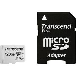 Transcend Premium 300S paměťová karta microSDXC 128 GB Class 10, UHS-I, UHS-Class 3, v30 Video Speed Class, A1 Application Performance Class vč. SD adaptéru