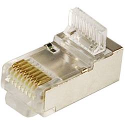 LogiLink MP0004, zástrčka, rovná, počet pólů: 8P8C, stříbrná, 100 ks