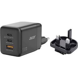 Acer HP.DSCAB.019 USB nabíječka, GaN, Rychlonabíječka, 2x USB-C®, 1x USB A , 100 W, Power Delivery 3.0, černá