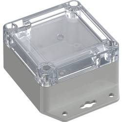 TRU COMPONENTS 6U07080805737 TC-13865220 Průmyslová skříň 106.5 x 76.5 x 45 ABS-PC světle šedá, transparentní 1 ks