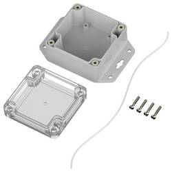 TRU COMPONENTS 6U07080805737 TC-13865220 Průmyslová skříň 106.5 x 76.5 x 45 ABS-PC světle šedá, transparentní 1 ks