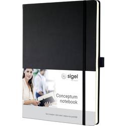 Sigel CONCEPTUM® CO108 poznámková kniha tečkovaná lineatura (tečkované čtverečky) černá Počet listů: 97 A4