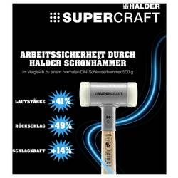 Halder SUPERCRAFT 3377.040 palička s ergonomickou rukojetí, tvrdé 805 g 305 mm 1 ks