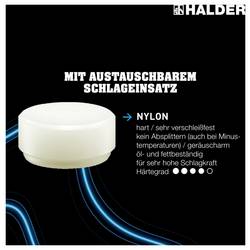 Halder SUPERCRAFT 3377.040 palička s ergonomickou rukojetí, tvrdé 805 g 305 mm 1 ks