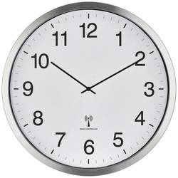 TFA Dostmann 60.3548.02 DCF nástěnné hodiny 50.8 cm x 65 mm , bílá, stříbrná, velký displej
