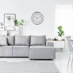 TFA Dostmann 60.3548.02 DCF nástěnné hodiny 50.8 cm x 65 mm , bílá, stříbrná, velký displej