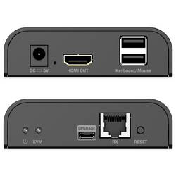 Digitus DS-55356 HDMI™, HDMI® vstup, USB, USB-A, USB 1.1, RJ45 , microUSB HDMI přijímač přes síťový kabel RJ45 200 m