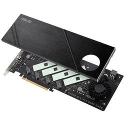 Asus Hyper M.2 x16 Gen5 Card Řadič M.2 PCIe x16 Vhodný pro (SSD): 2242, 2260, 2280 Aktivní chlazení