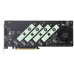 Asus Hyper M.2 x16 Gen5 Card Řadič M.2 PCIe x16 Vhodný pro (SSD): 2242, 2260, 2280 Aktivní chlazení