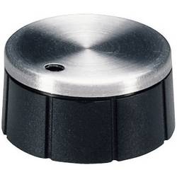 OKW A1624260 A1624260 otočný knoflík s označením hliník, černá (Ø x v) 24 mm x 12.4 mm 1 ks