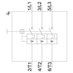 Siemens 3RV2011-1GA10 výkonový vypínač 1 ks Rozsah nastavení (proud): 4.5 - 6.3 A Spínací napětí (max.): 690 V/AC (š x v x h) 45 x 97 x 97 mm