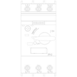 Siemens 3RV2011-1GA10 výkonový vypínač 1 ks Rozsah nastavení (proud): 4.5 - 6.3 A Spínací napětí (max.): 690 V/AC (š x v x h) 45 x 97 x 97 mm