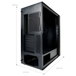 LC Power 8000B midi tower PC skříň černá