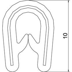 OBO Bettermann 6072909 montážní příslušenství (d x š x v) 10000 x 6.5 x 10 mm 1 ks černá