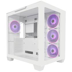 LC Power Gaming 807W midi tower PC skříň bílá 4 předinstalované ventilátory