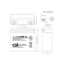 CSB Battery HRL 1280W high-rate longlife HRL1280W-FR olověný akumulátor 12 V 20 Ah olověný se skelným rounem (š x v x h) 181 x 167 x 76 mm šroubované M5