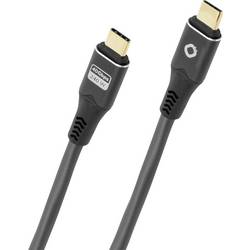 Oehlbach Kabel USB-C USB-C ® zástrčka 1 m antracitová stínění pletivem, 8K UHD D1C9368