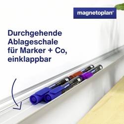 magnetoplan bílá popisovací tabule CC (š x v) 2400 mm x 1200 mm bílá emailový nátěr vč. odkládací misky