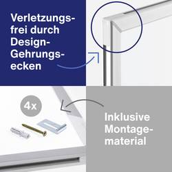 magnetoplan bílá popisovací tabule CC (š x v) 2400 mm x 1200 mm bílá emailový nátěr vč. odkládací misky