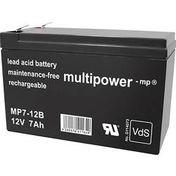 multipower MP7-12B 144799 olověný akumulátor 12 V 7 Ah olověný se skelným rounem (š x v x h) 65 x 102 x 151 mm plochý konektor 6,35 mm bezúdržbové, nepatrné