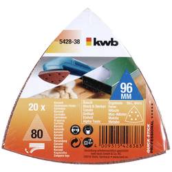 kwb 542838 sada brusného papíru pro delta brusky Zrnitost 80 Rozměr přes roh 93 mm 1 ks